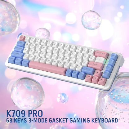 Redragon k709 pro 65% wireless gasket rgb gaming keyboard 68 keys hot-swap
