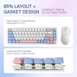 Redragon k709 pro 65% wireless gasket rgb gaming keyboard 68 keys hot-swap
