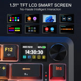 Redragon k724 pro wireless gasket gaming keyboard w/hype screen & knob 81-key