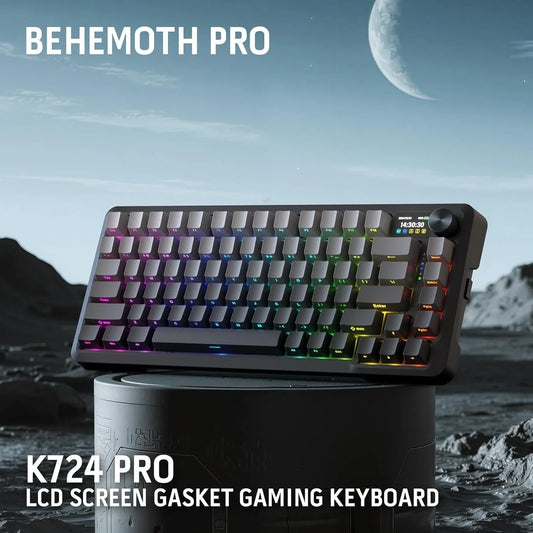 Redragon k724 pro wireless gasket gaming keyboard w/hype 1.14’’ tft screen &