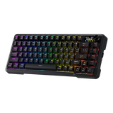 Redragon k724 pro wireless gasket gaming keyboard w/hype screen & knob 81-key