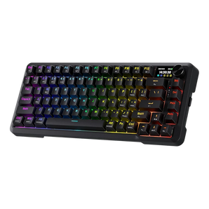 Redragon k724 pro wireless gasket gaming keyboard w/hype screen & knob 81-key