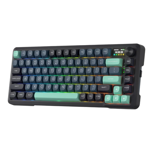 Redragon k724 pro wireless gasket gaming keyboard w/hype screen & knob 81-key