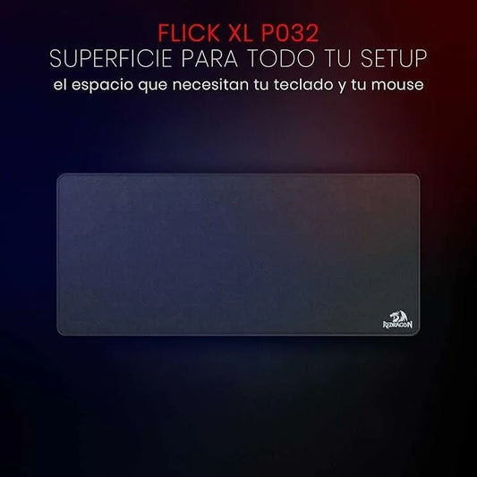 Redragon p032 flick xl mouse pad with stitched edges waterproof for work games