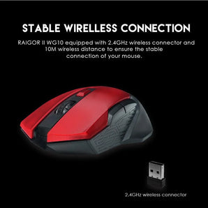 Raigor ii wg10 wireless 2.4ghz pro-gaming mouse