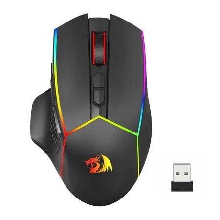 Redragon axe pro m814rgb 3 modes connections gaming mouse