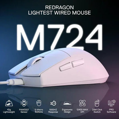 Redragon k1ng m724 wired gaming mouse mice & trackballs