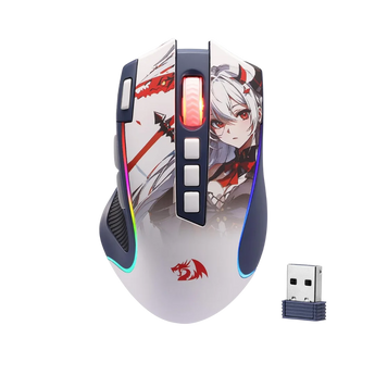 Redragon m612ak pro rgb anime gaming mouse 8000 dpi wired/wireless optical