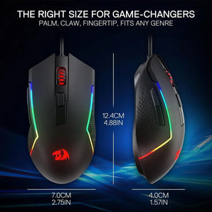 Redragon m616 rgb gaming mouse 10000 dpi wired optical mouse with 6 mouse pads
