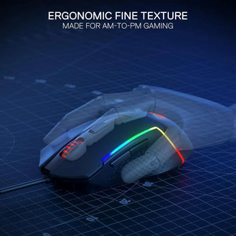 Redragon m616 rgb gaming mouse 10000 dpi wired optical mouse with 6 mouse pads