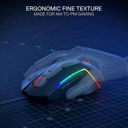 Redragon m616 rgb gaming mouse 10000 dpi wired optical mouse with 6 mouse pads