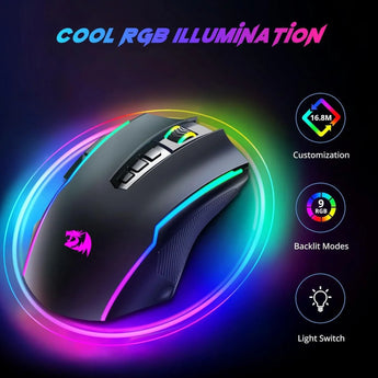 Redragon m910 pro gaming mouse wireless mouse gaming with 8000 dpi pc gaming
