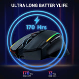 Redragon m915wl wireless gaming mouse ergonomic mouse 16000 dpi with rapid