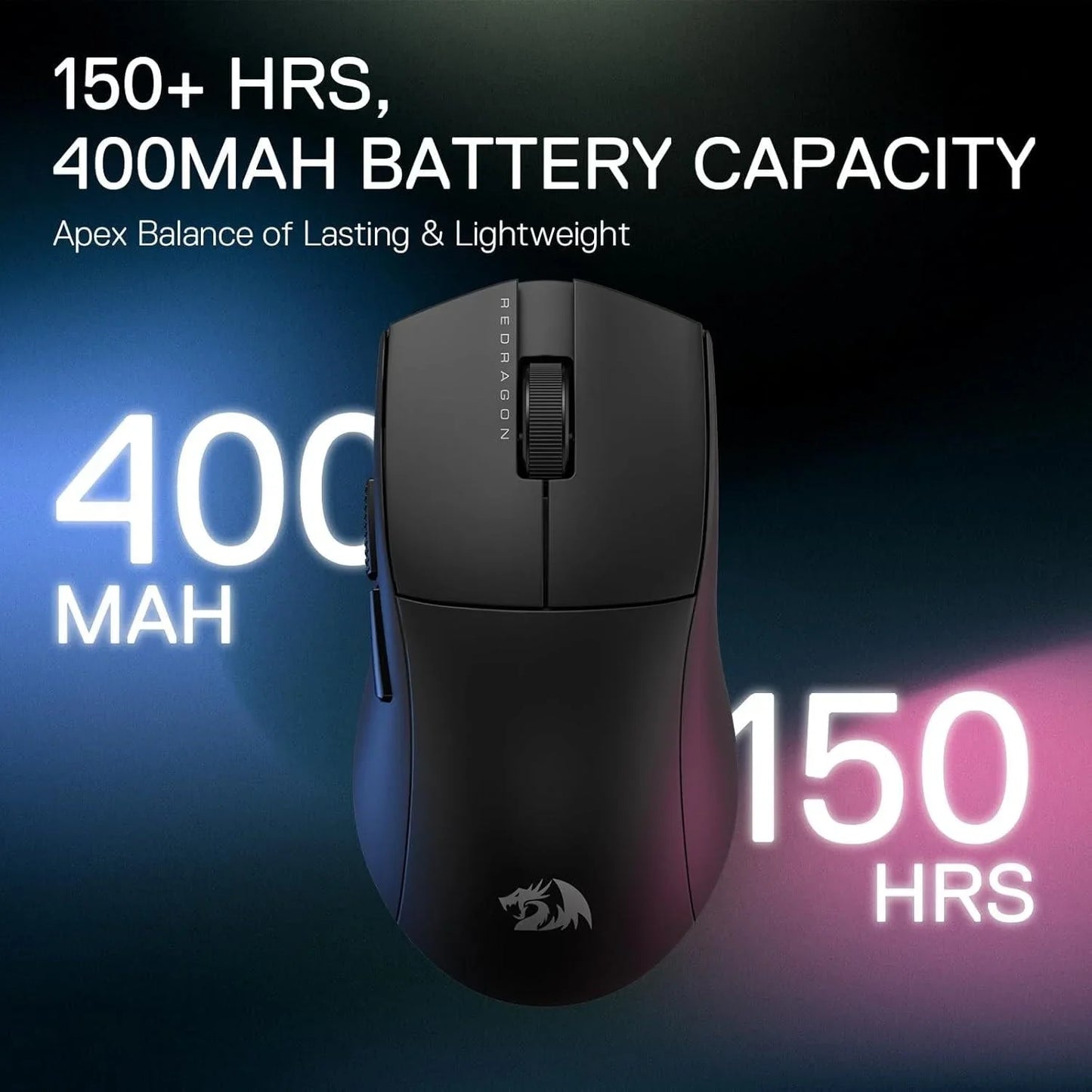 Redragon m916 pro 3-mode wireless gaming mouse 4k (26000 dpi) mouse pads