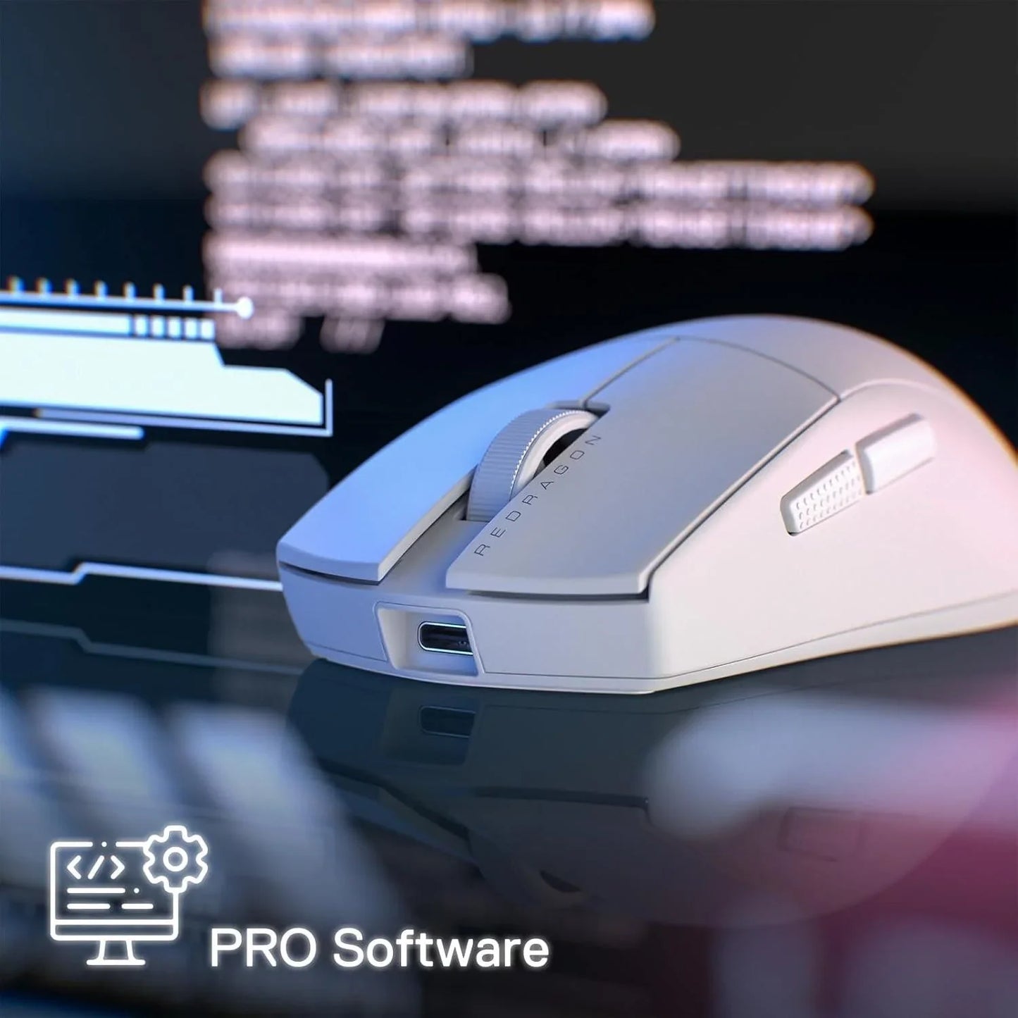 Redragon m916 pro 3-mode wireless gaming mouse 4k (26000 dpi)