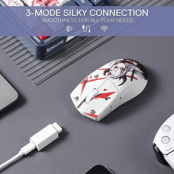 Redragon m916ak pro 3-mode anime gaming mouse 42g ultra-light 26k dpi gaming