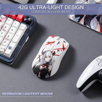 Redragon m916ak pro 3-mode anime gaming mouse 42g ultra-light 26k dpi gaming
