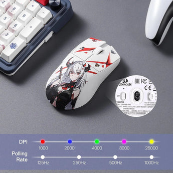 Redragon m916ak pro 3-mode anime gaming mouse 42g ultra-light 26k dpi gaming
