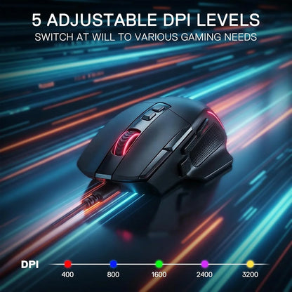 Redragon m925 wired gaming mouse 24,000 max dpi optical gaming mouse with 10