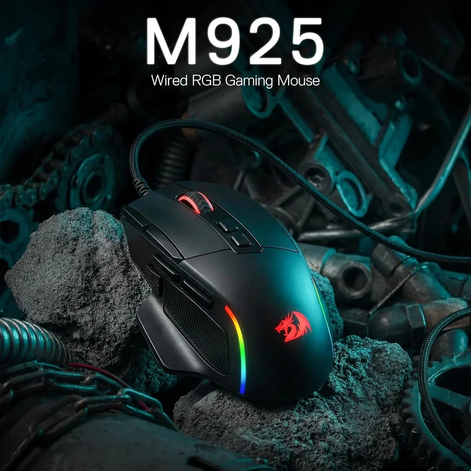 Redragon m925 wired gaming mouse 24,000 max dpi optical gaming mouse with 10