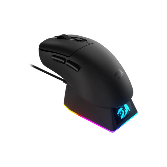 Redragon m998 lightweight wireless gaming mouse with rgb magnetic charging dock