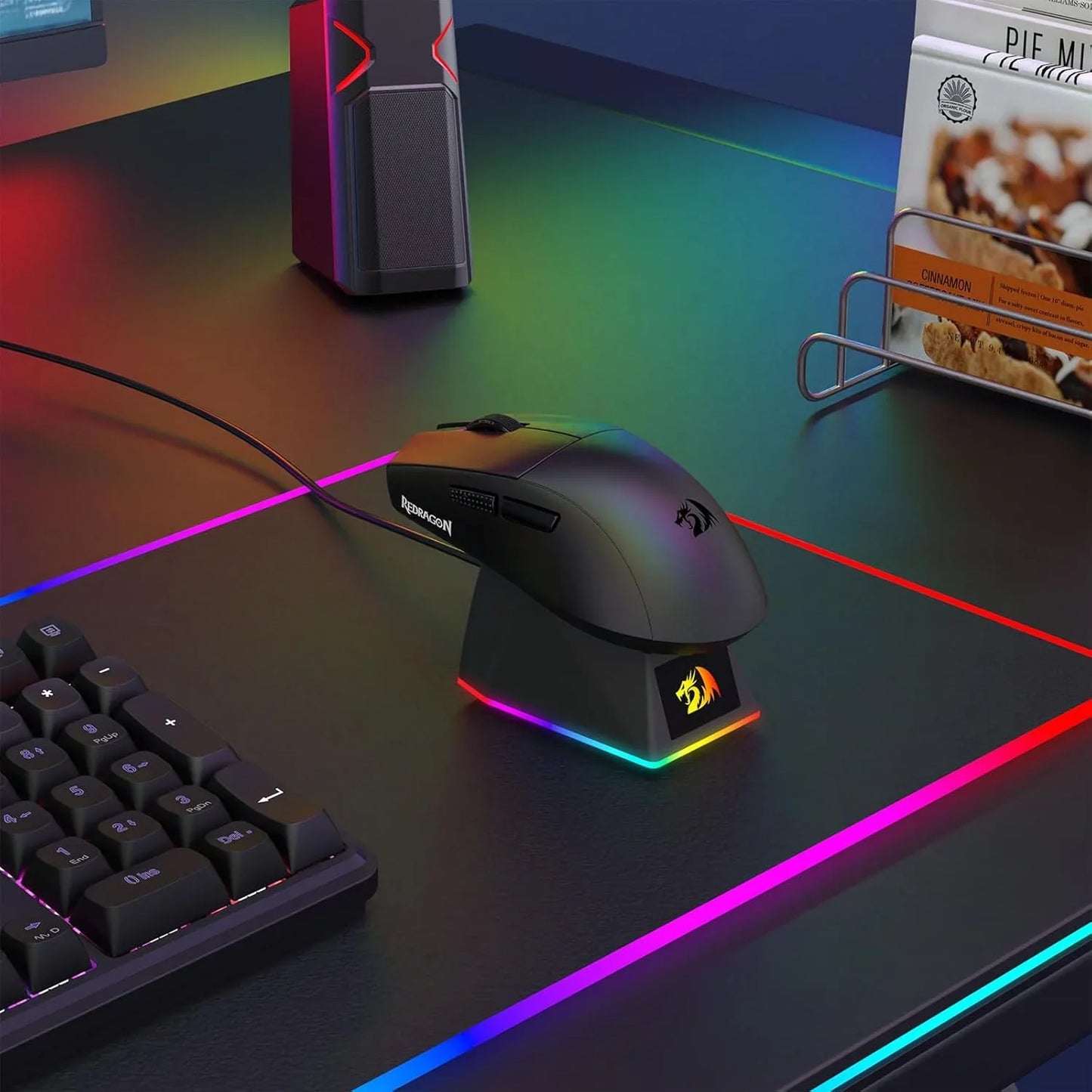 Redragon m999 wireless gaming mouse with stand 45000 dpi mice & trackballs