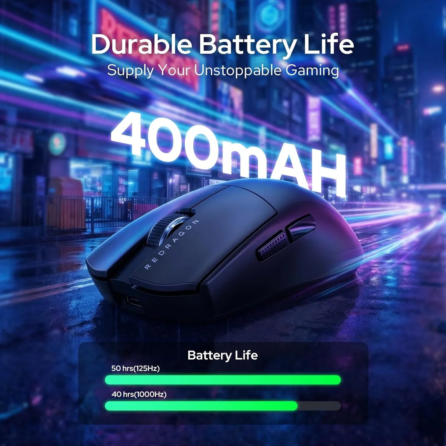 Redragon m999 wireless gaming mouse with stand 45000 dpi mice & trackballs