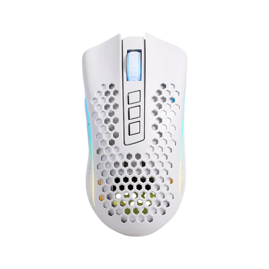 Redragon mouse gamer storm pro m808w-ks white wireless honeycomb shape wireless
