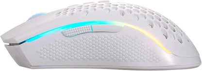 Redragon mouse gamer storm pro m808w-ks white wireless honeycomb shape wireless