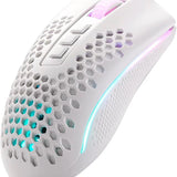 Redragon mouse gamer storm pro m808w-ks white wireless honeycomb shape wireless