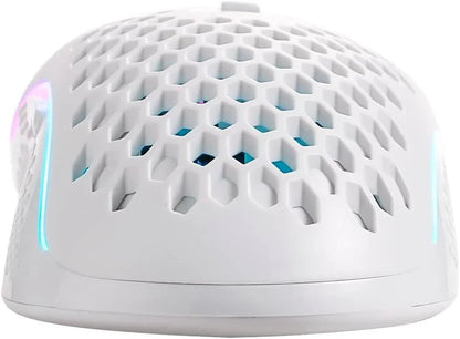 Redragon mouse gamer storm pro m808w-ks white wireless honeycomb shape wireless