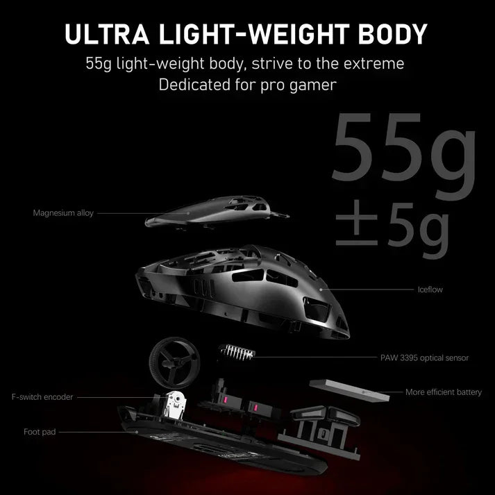 Redragon prism ultra m997 ult pro (8k hz) wireless gaming mouse 26000 dpi mice