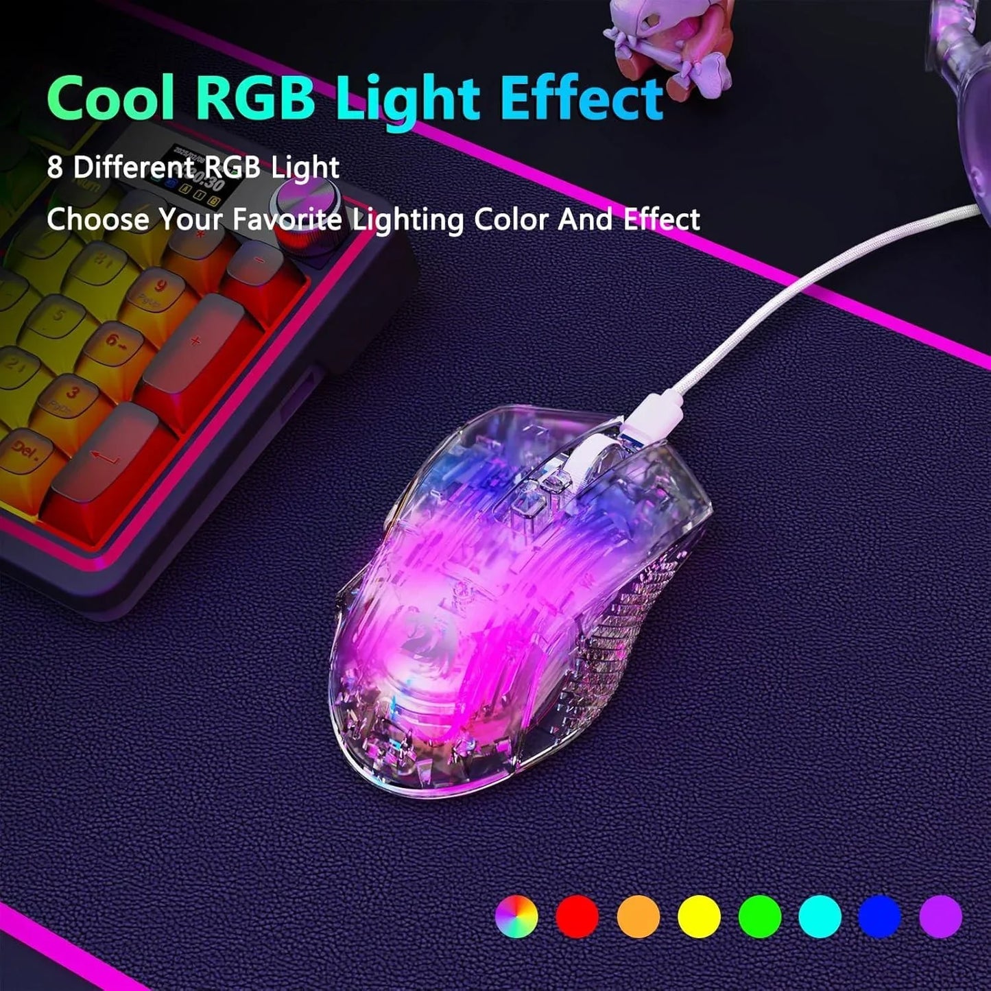 Redragon wired gaming mouse 24,000 dpi 7 programmable button 2 side buttons 8