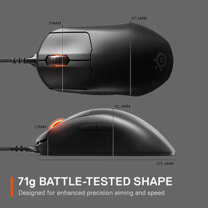 Steelseries prime - esports performance gaming mouse – 18,000 cpi truemove pro