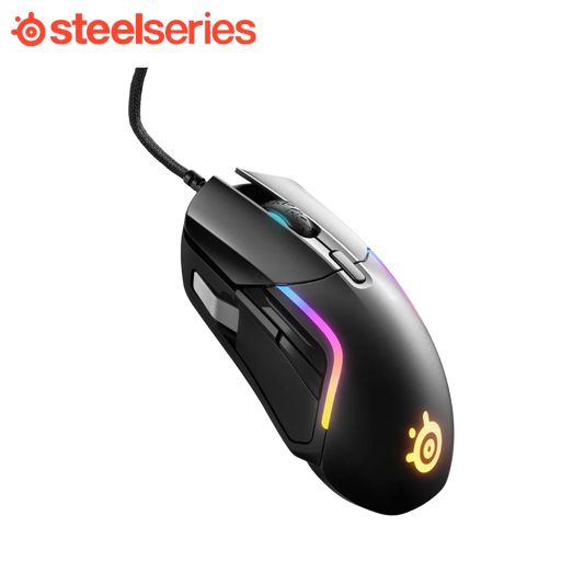 Steelseries rival 5 gaming mouse with prismsync rgb lighting and 9 programmable