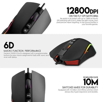 Thor ii x16 v2 macro rgb gaming mouse