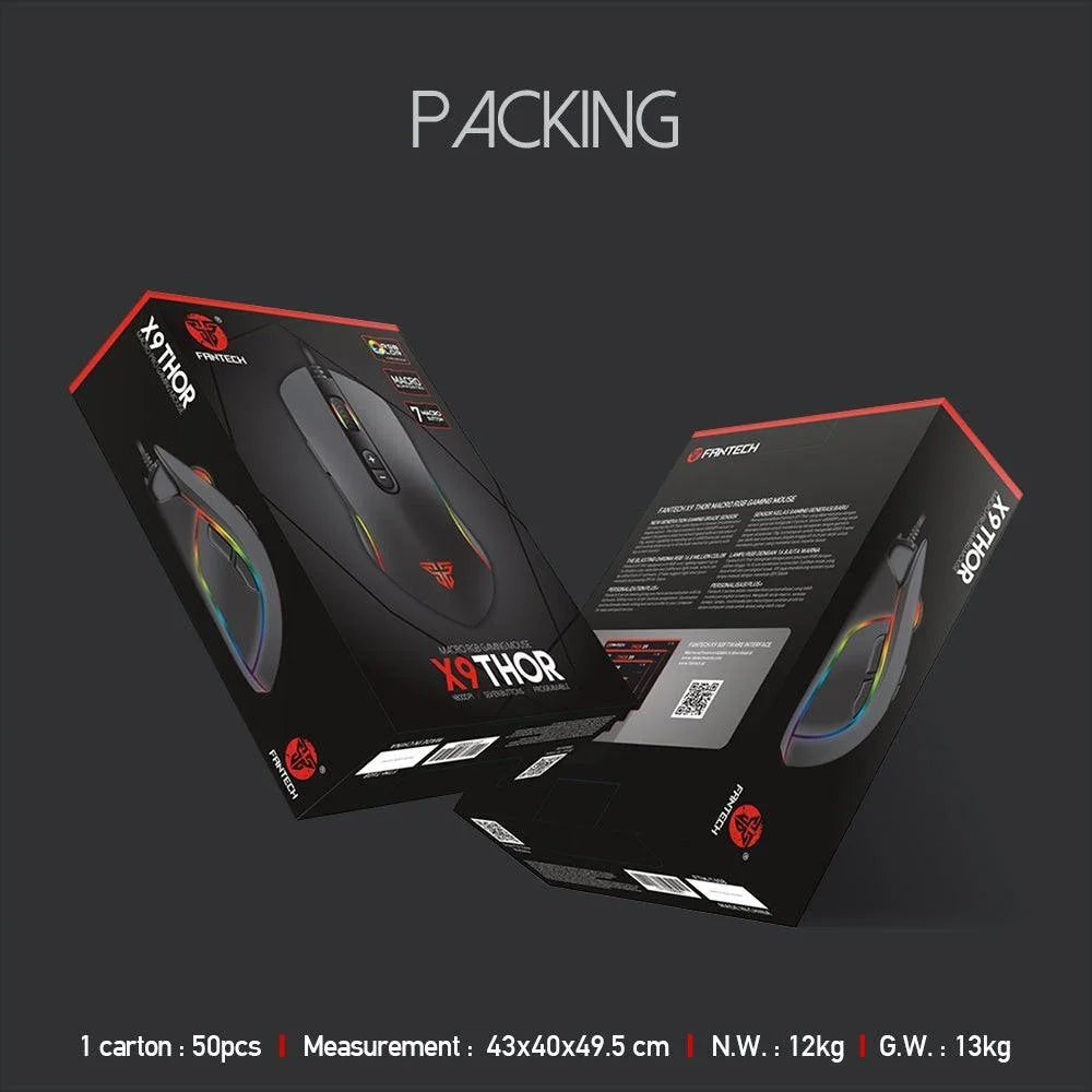 Thor x9 macro rgb gaming mouse