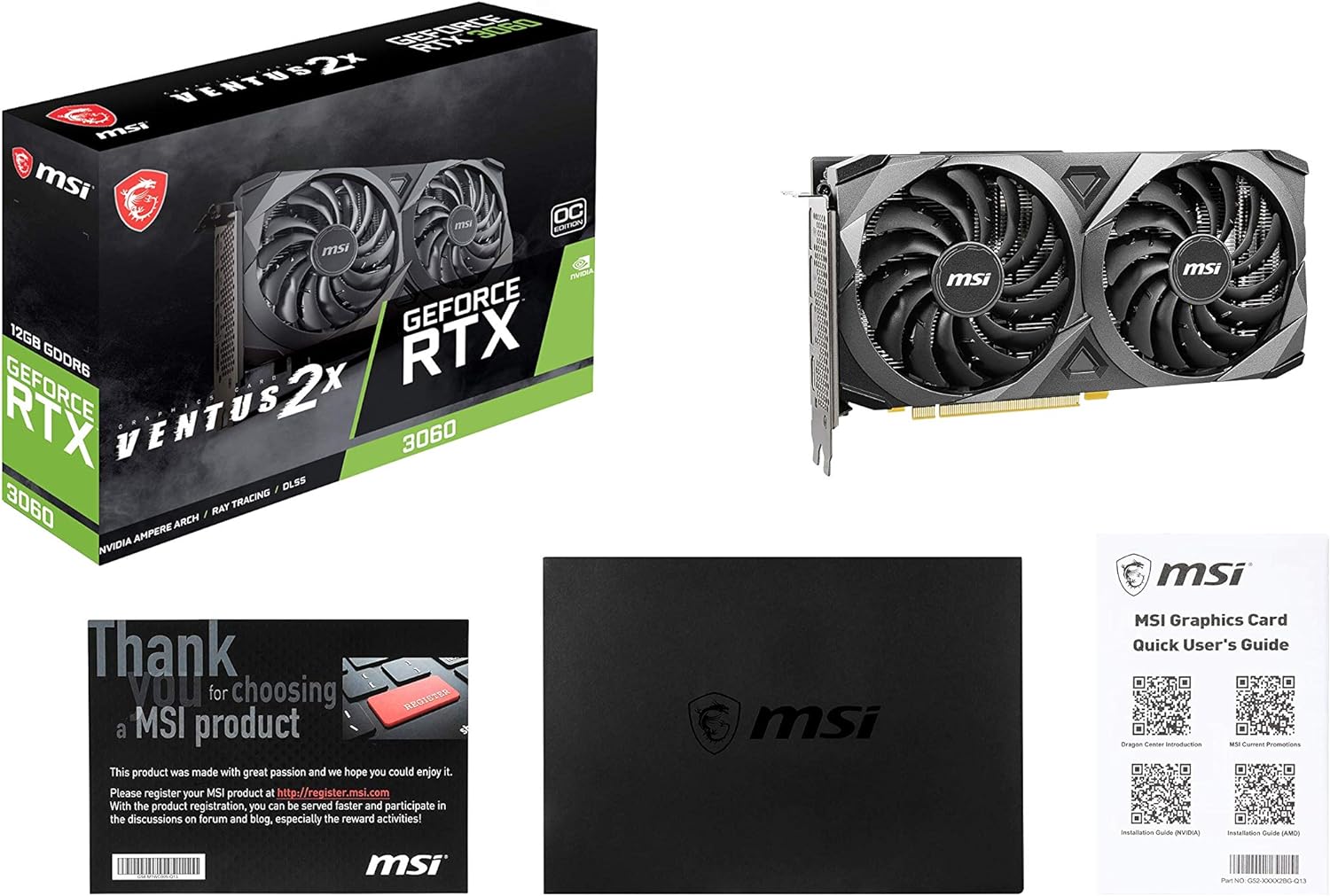 MSI Gaming GeForce RTX 3060 12GB 15 Gbps GDRR6 192 Bit HDMI/DP PCIe 4 Torx Twin