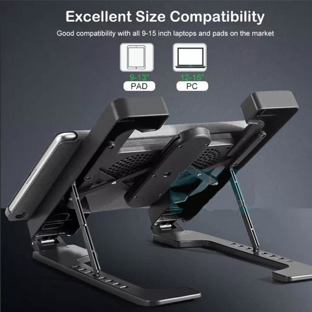 Multi position foldable bracket laptop cooler tablet stand h688 JOD 18