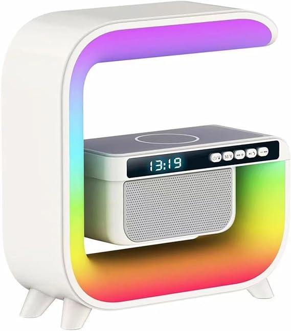 Multifunctional Alarm Clock Wireless Mobile Phone Wireless Charging RGB Cables