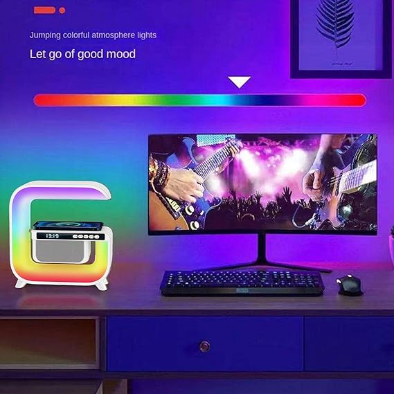 Multifunctional Alarm Clock Wireless Mobile Phone Wireless Charging RGB Cables