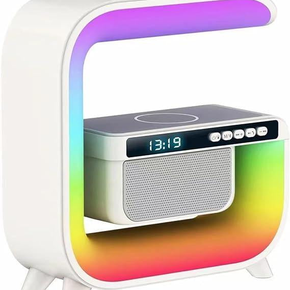 Multifunctional alarm clock wireless mobile phone wireless charging rgb - Fun Touch