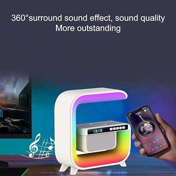 Multifunctional alarm clock wireless mobile phone wireless charging rgb - Fun Touch