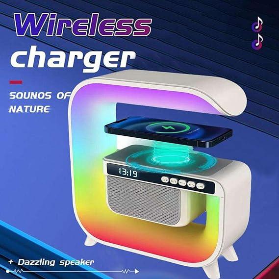 Multifunctional alarm clock wireless mobile phone wireless charging rgb - Fun Touch