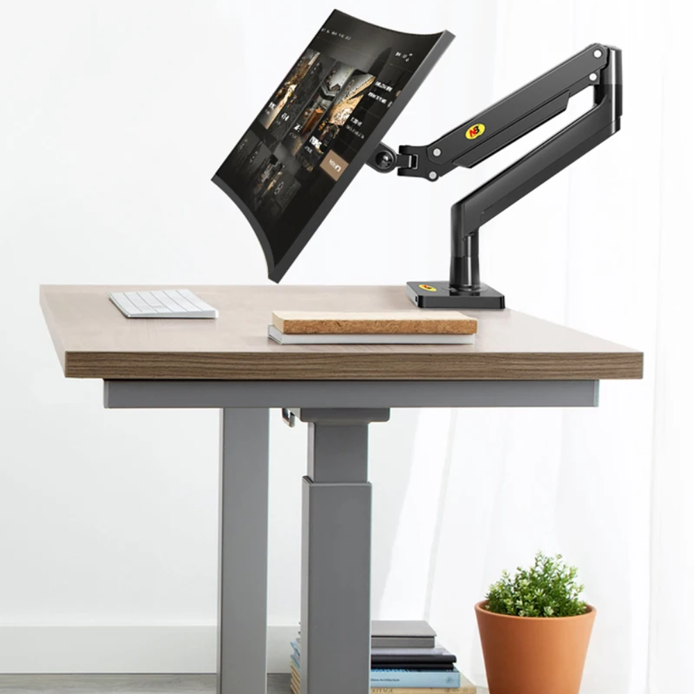 NB G40 Gas Spring Arm 22 40 inch Curved Arc Screen Desktop Monitor Holder Tower
