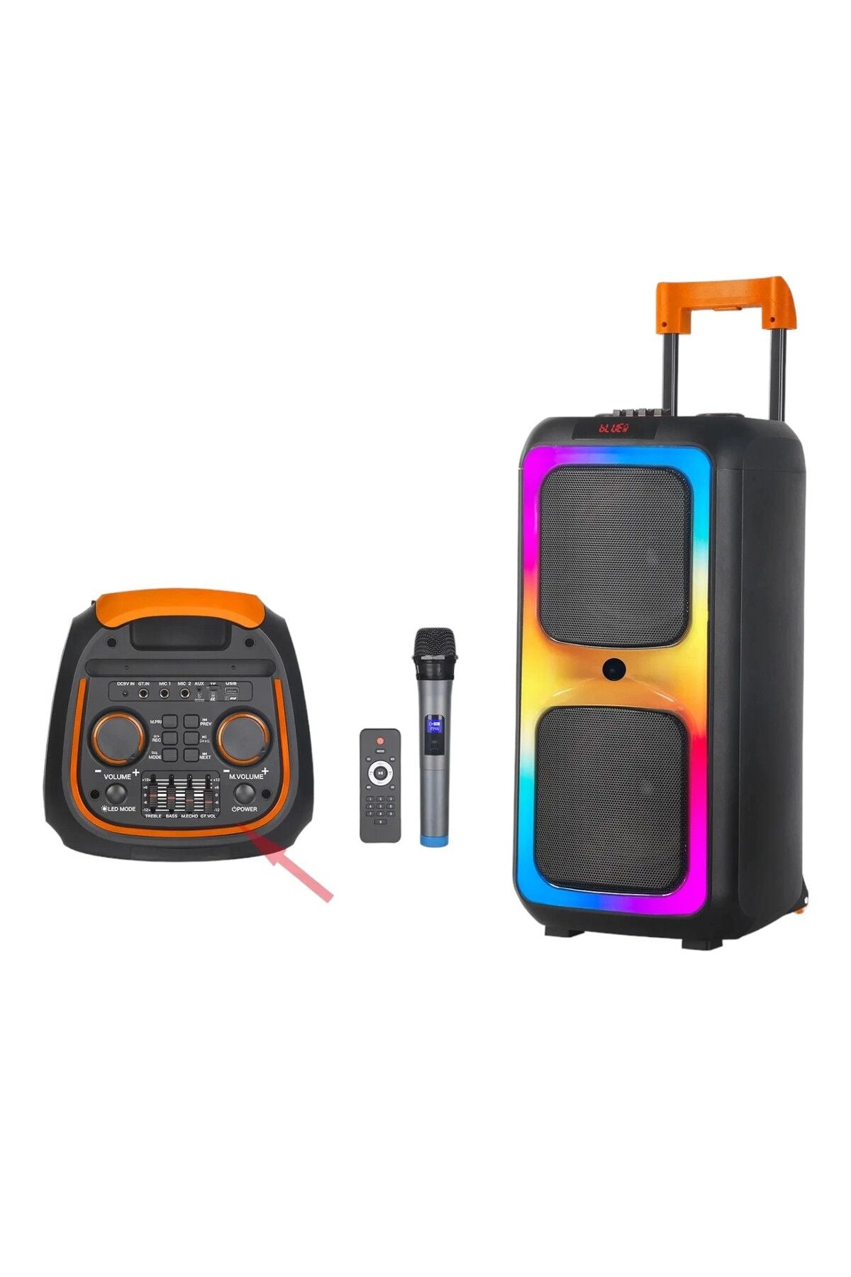 NDR 1097 High Quality Professional Sound EQ Party Portable Wireless Trolley