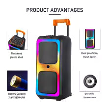 NDR 1097 High Quality Professional Sound EQ Party Portable Wireless Trolley