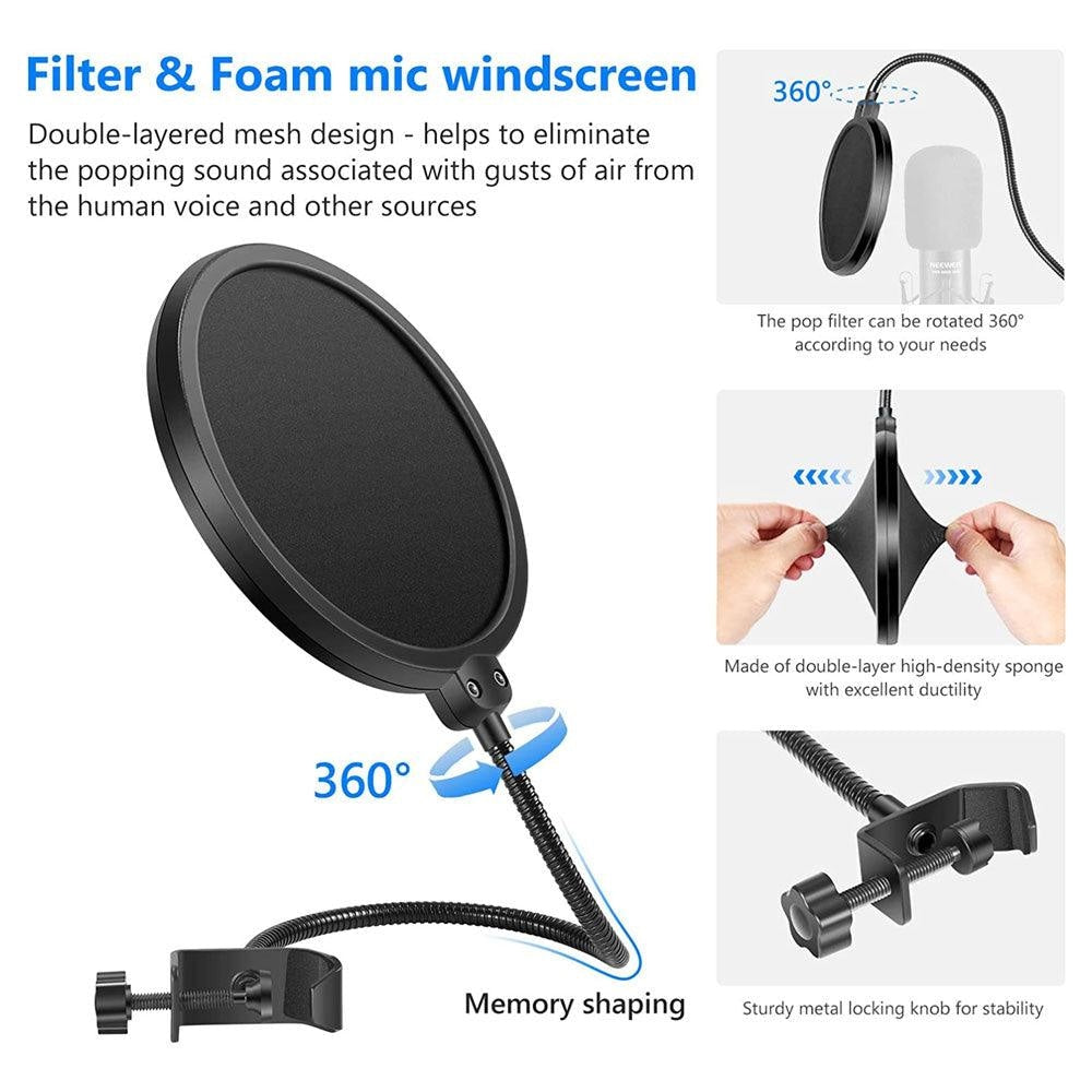 Neewer NB 35 Microphone Suspension Boom Scissor Arm Stand Streaming