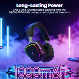 Attack shark g800 wireless rgb gaming headset:7.1 surround sound-50mm
