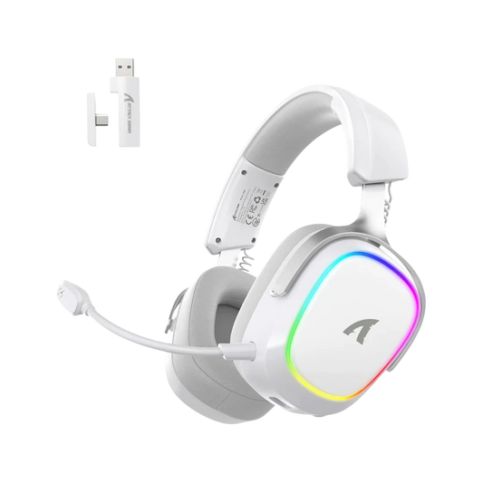Attack shark g800 wireless rgb gaming headset:7.1 surround sound-50mm